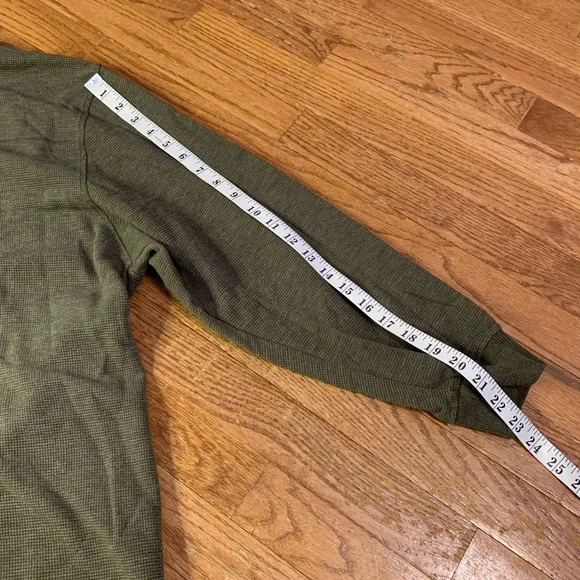 Britches Men’s 2XL Waffle Knit Thermal Long Sleeve Shirt - Olive Green - Picture 6 of 6